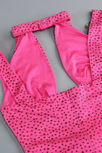 claire crystal Embellished Cutout Maxi Dress in rose red