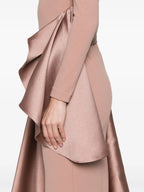 Flowering Girl Women Miranda Ruffle Trim Long Sleeve Maxi Dress In Pink