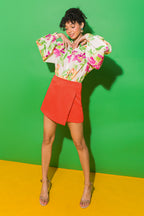 Flowering Girl Women My Red Diamonds Woven Skort