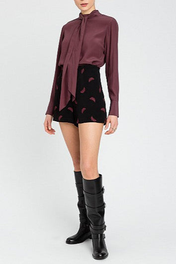 Flowering Girl Women Shirt Twinset In Burgundy