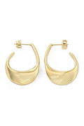 Alba - Gold Swirl Hoop Earrings Waterproof