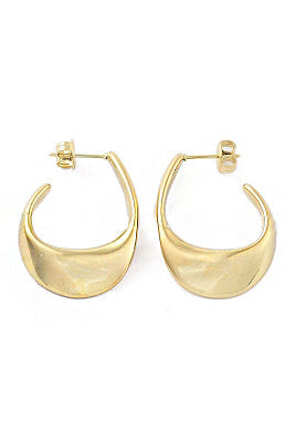 Alba - Gold Swirl Hoop Earrings Waterproof