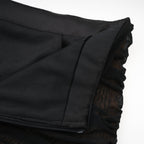 Flowering Girl Women Gwenonwy black ruched mesh top & skirt matching set
