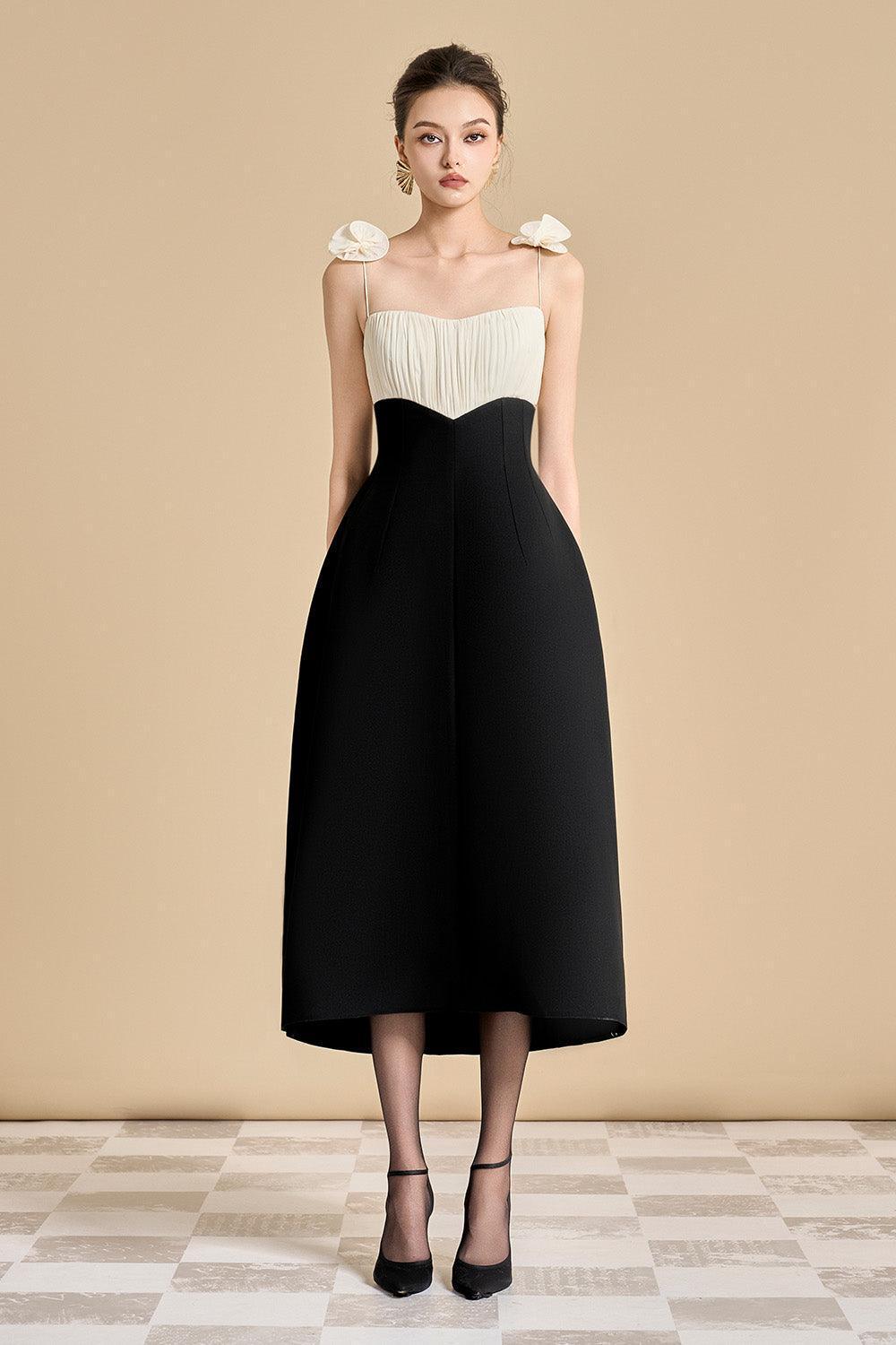 Flowering Girl Women Hyacinth A-line Spaghetti Strap Polyester Midi Dress