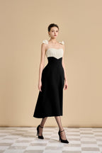 Flowering Girl Women Hyacinth A-line Spaghetti Strap Polyester Midi Dress