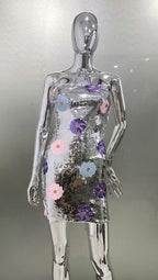 Flowering Girl Women STRAPLESS FLORAL SEQUIN DRESS
