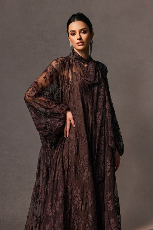 Catharine Floral Lace Sheer Maxi Dress