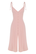 blush slit midi sun dress