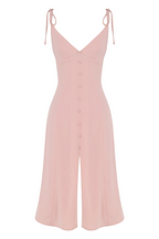 blush slit midi sun dress