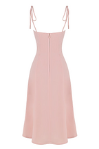 Flowering Girl Women Blush Slit Midi Sun Dress