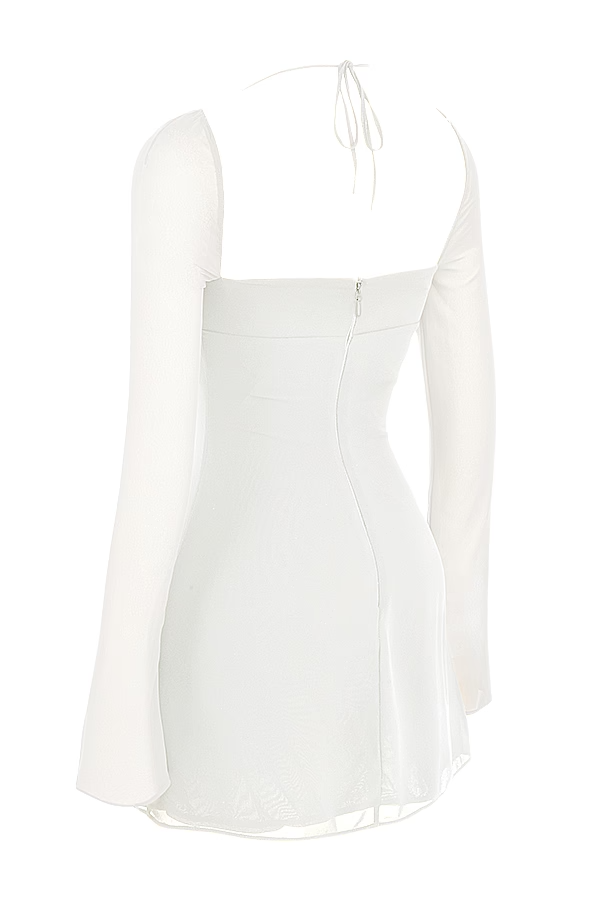Flowering Girl Women Apricot Crystal Satin Lace Cutout Midi Dress