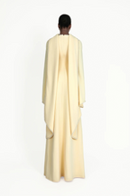 Flowering Girl Women murray Yellow Pearl Trim Shawl Detail Maxi Dress