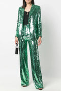 Flowering Girl Women Florence Sequin-Embellished Blazer In Green