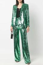 Flowering Girl Women Florence Sequin-Embellished Blazer In Green