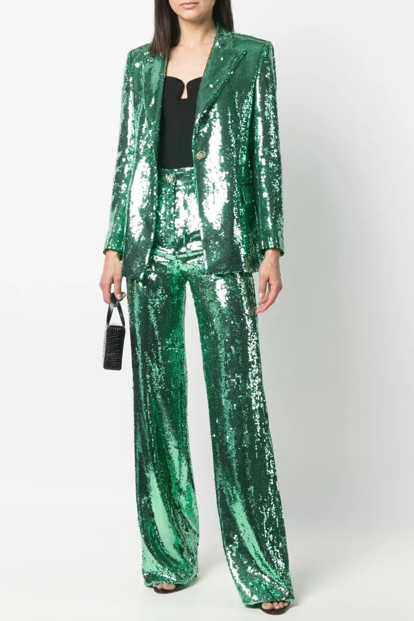 Flowering Girl Women Florence Sequin-Embellished Blazer In Green