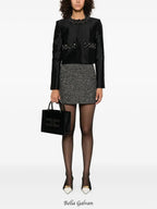 michaelia rhinestones embellished jacket in black