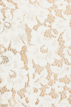 Flowering Girl Women Elvira v-Neck Lace Blazer Set In White