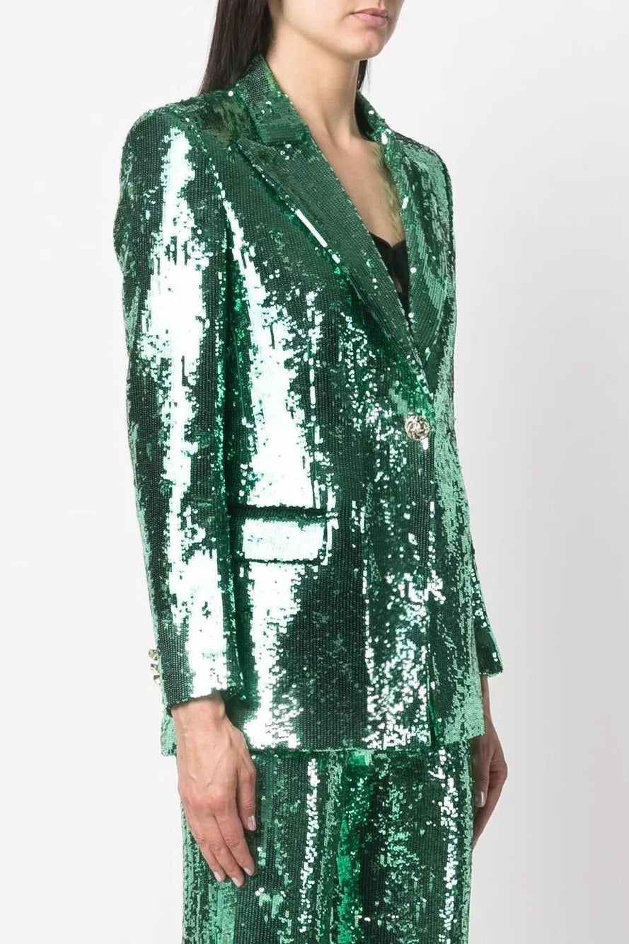 Flowering Girl Women Florence Sequin-Embellished Blazer In Green