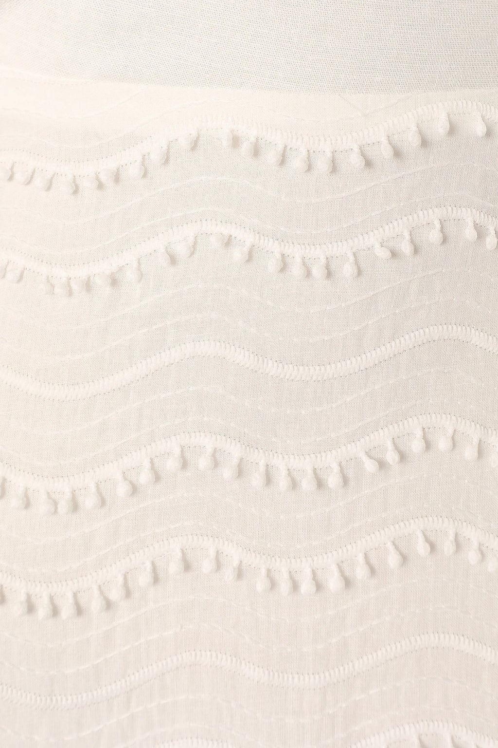 Pom Pom Trim Back Bow Midi Sundress