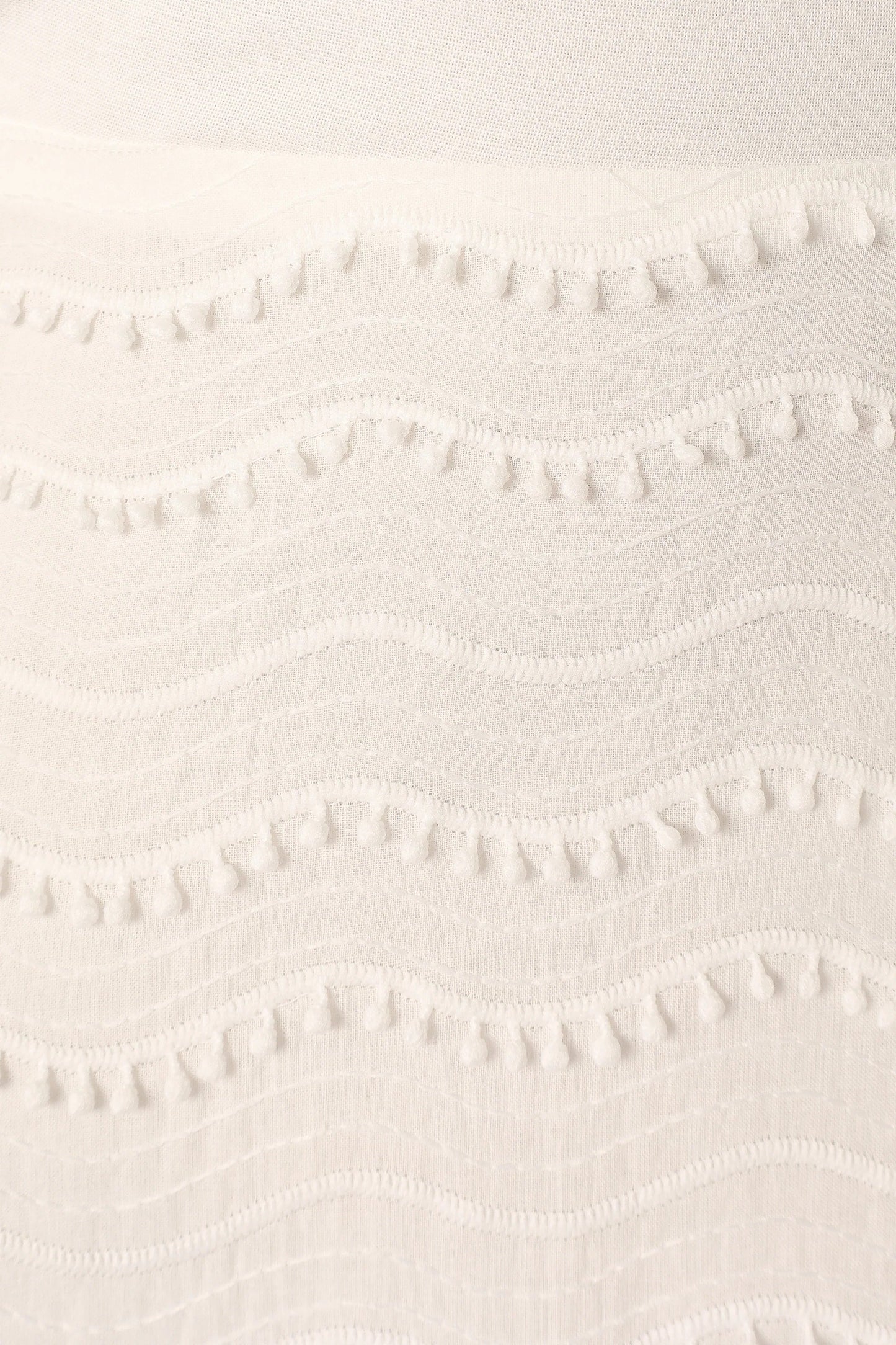 Pom Pom Trim Back Bow Midi Sundress