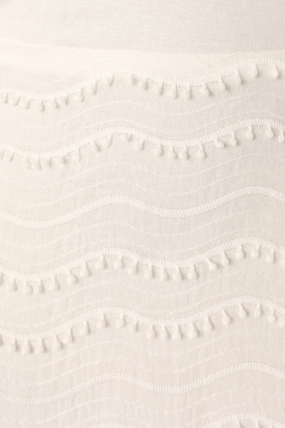 Pom Pom Trim Back Bow Midi Sundress