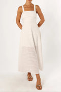 Pom Pom Trim Back Bow Midi Sundress
