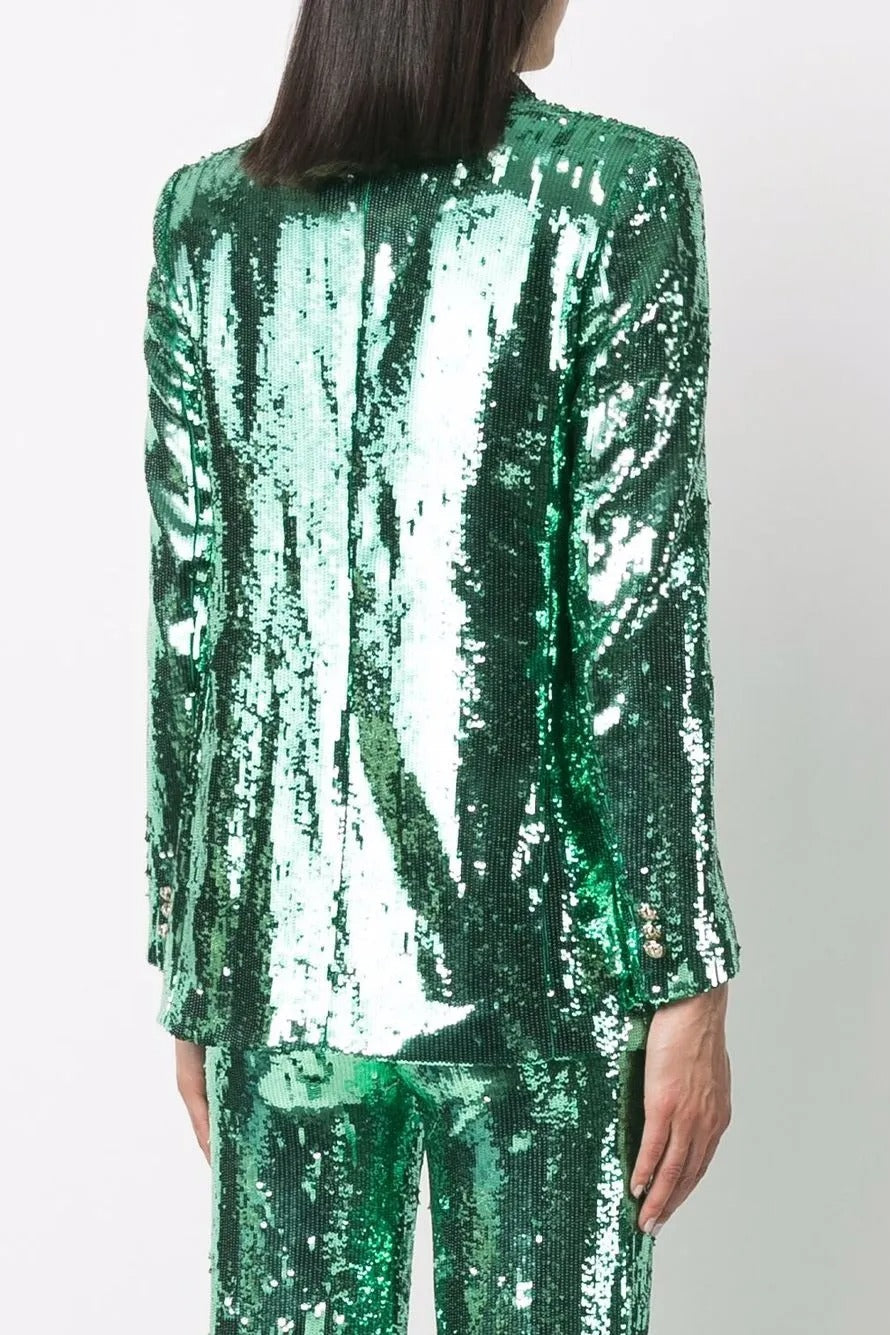 Flowering Girl Women Florence Sequin-Embellished Blazer In Green