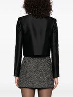 Michaelia Rhinestones Embellished Jacket In Black