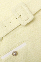 apphia Tweed low-rise pants set in yellow