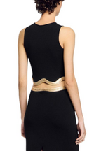 Flowering Girl Women Black Cropped Jumper With Chain Detail
