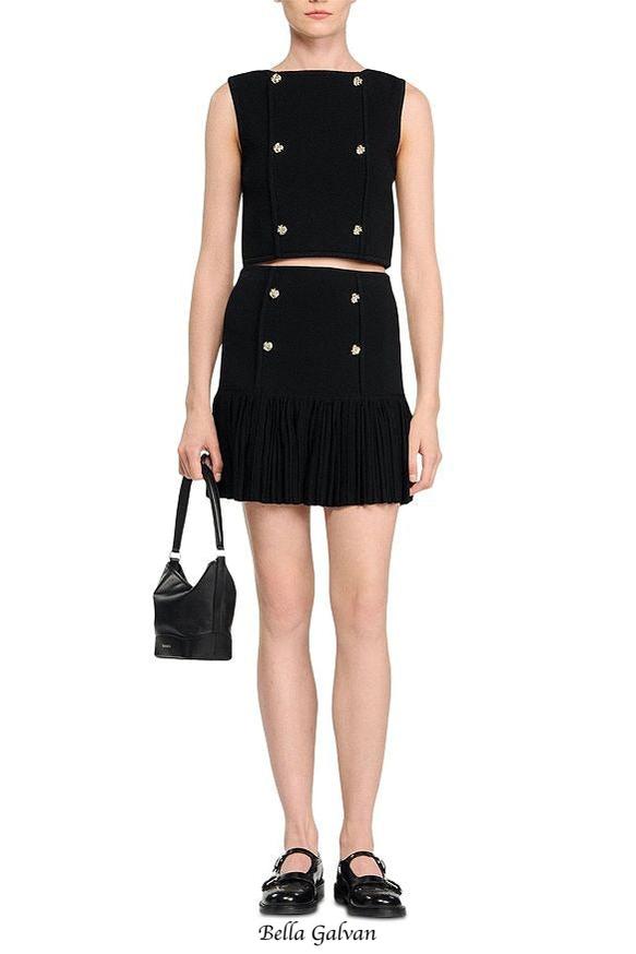 marcia black Double Breasted Vest