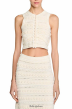 Crochet Top in ecru