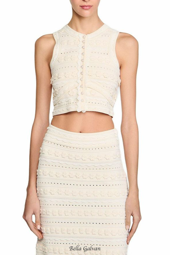 Crochet Top in ecru