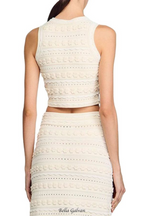 Crochet Top in ecru