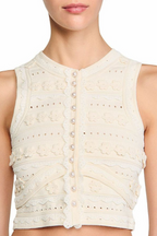 Crochet Top in ecru