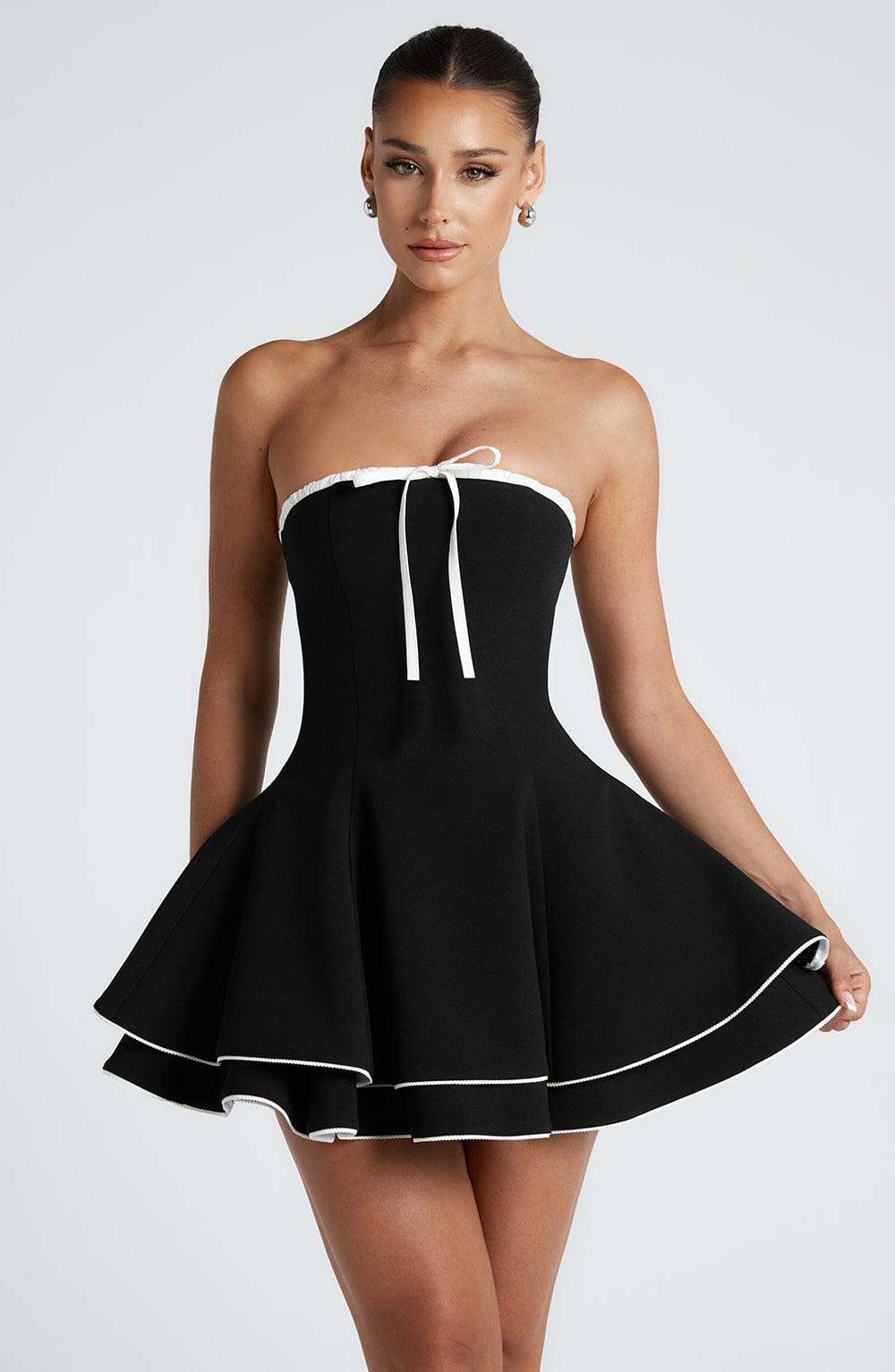 Flowering Girl Women Juno strapless Mini Dress in Black