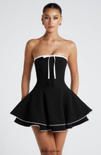 Flowering Girl Women Juno strapless Mini Dress in Black