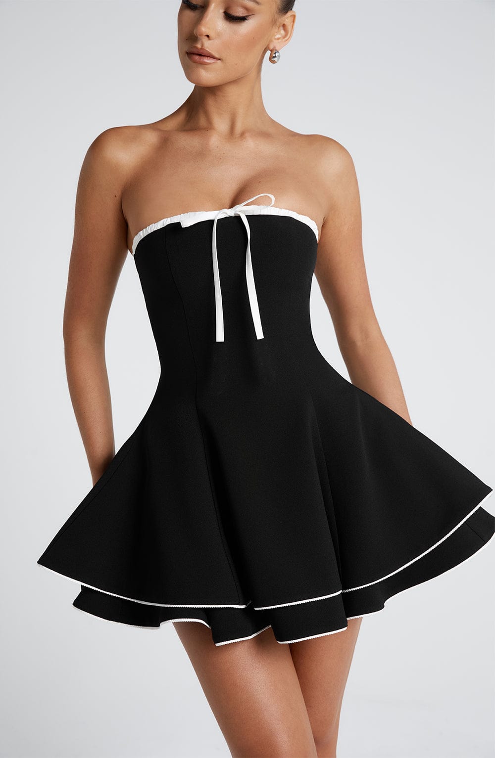 Flowering Girl Women Juno strapless Mini Dress in Black