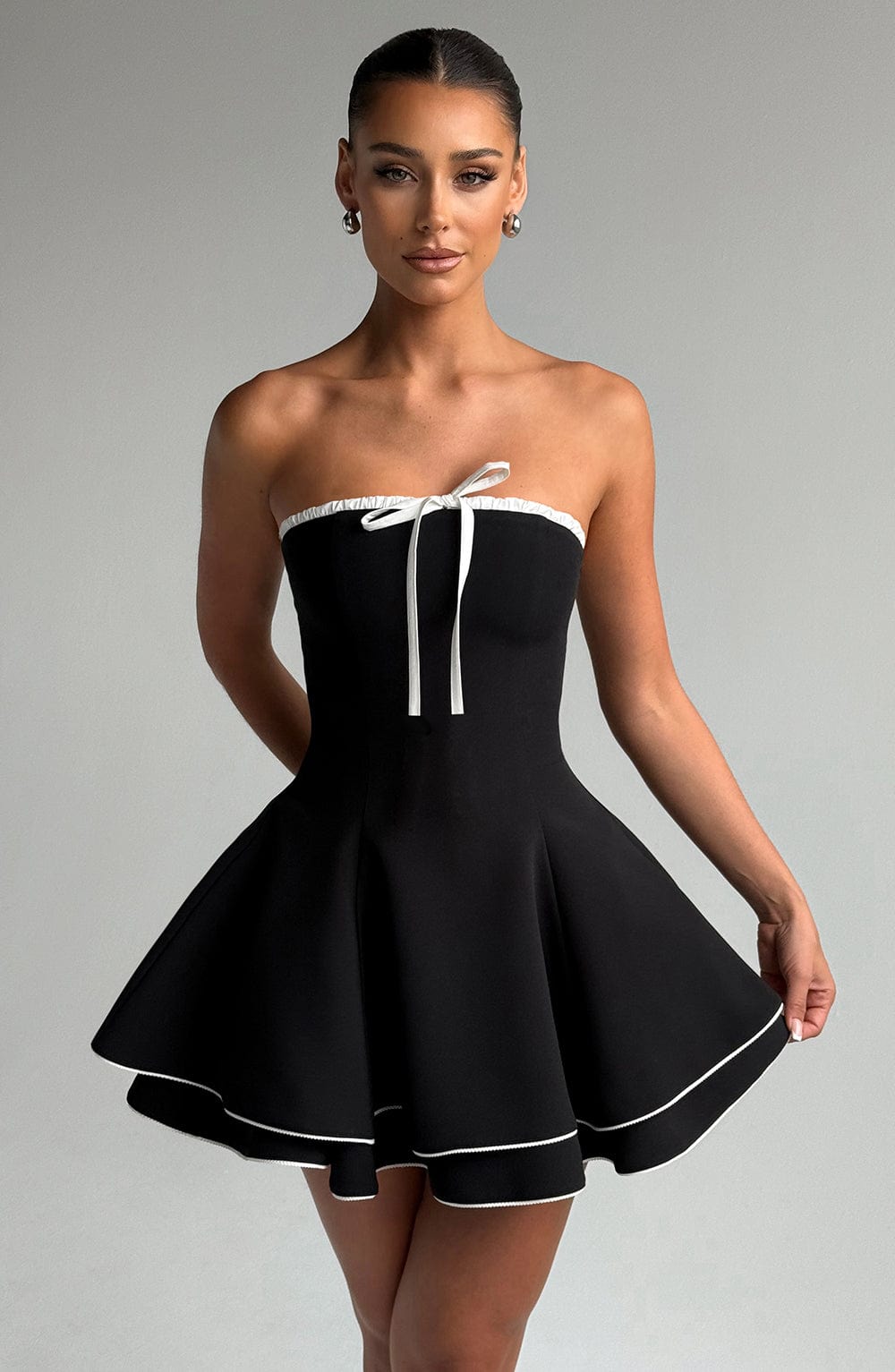 Flowering Girl Women Juno strapless Mini Dress in Black