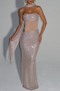 beverly Maxi Dress - Nude