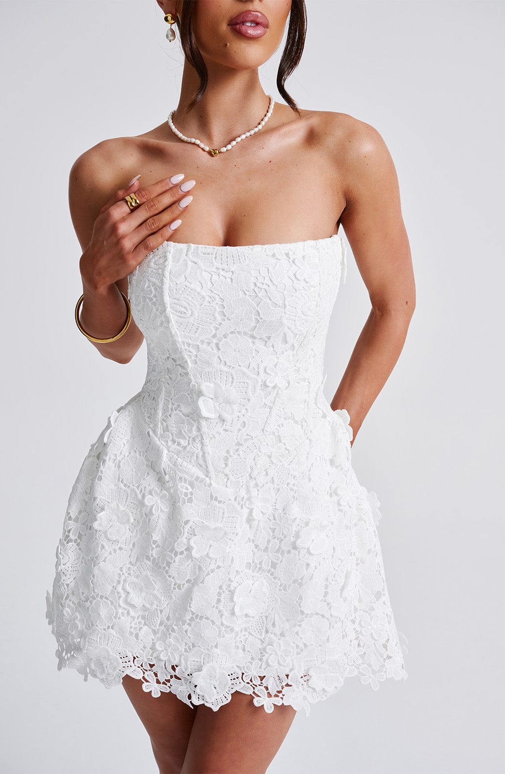 Flowering Girl Women Leona Mini Dress - Ivory