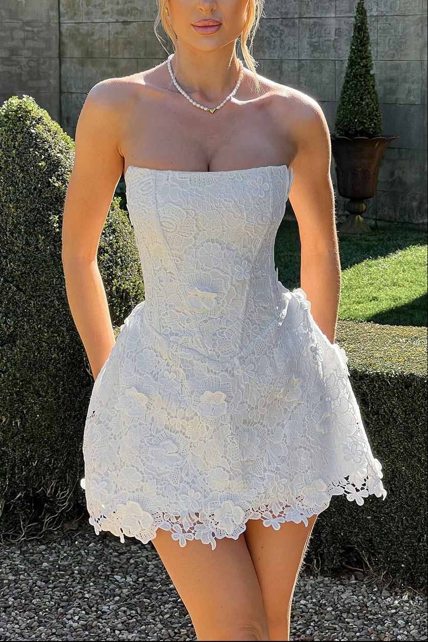 Flowering Girl Women Leona Mini Dress - Ivory