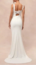 Flowering Girl Women Natural Regal Classic Sleeveless Twist-Back Maxi Dress