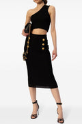 Flowering Girl Women Lynn One Shoulder Knit Set - Black