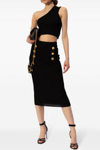 Flowering Girl Women Lynn One Shoulder Knit Set - Black
