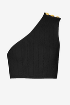 Flowering Girl Women Lynn One Shoulder Knit Set - Black
