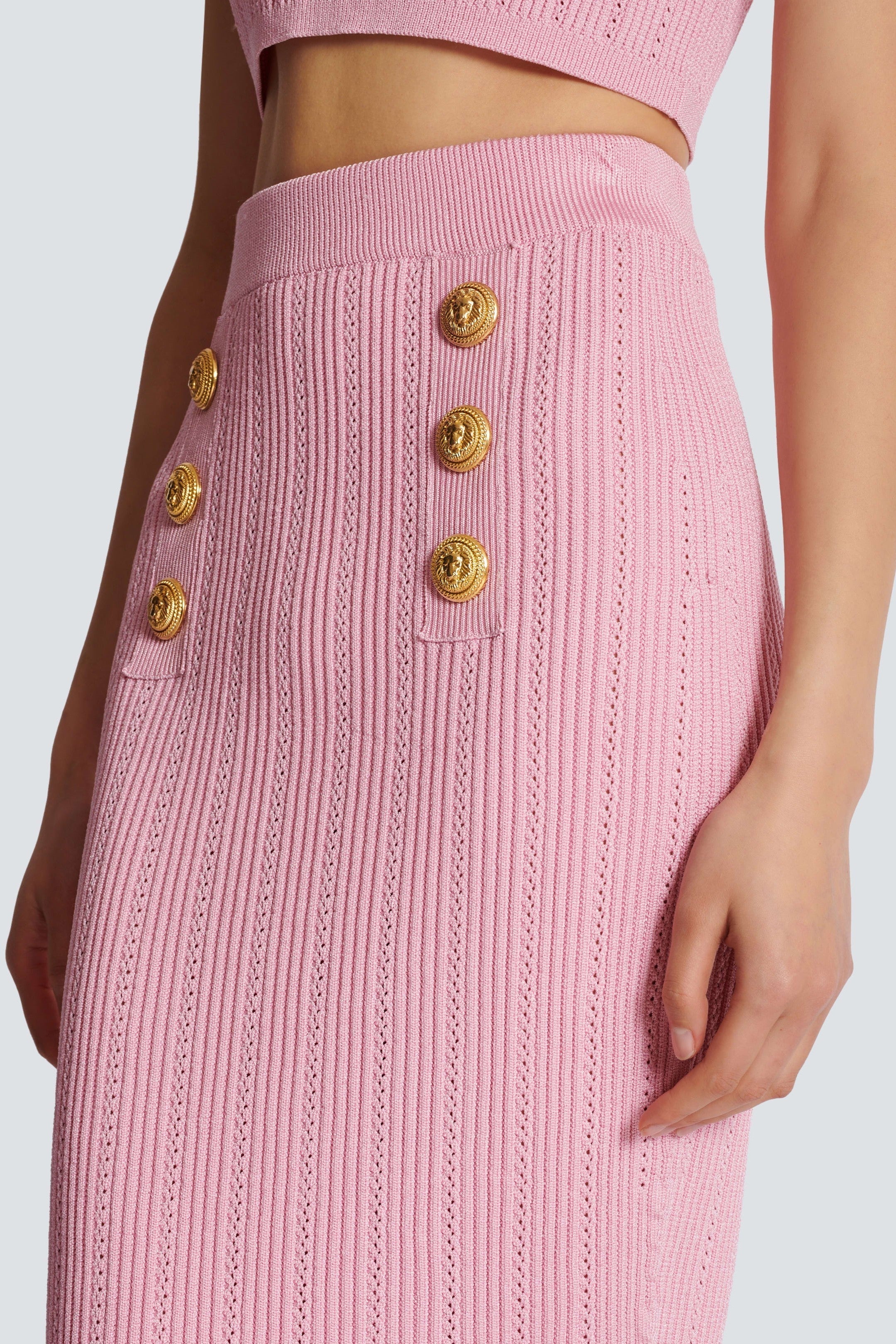Flowering Girl Women Lynn One Shoulder Knit Set - Pink