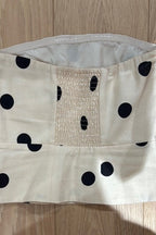 Polka Dot Strapless Tube Crop Top