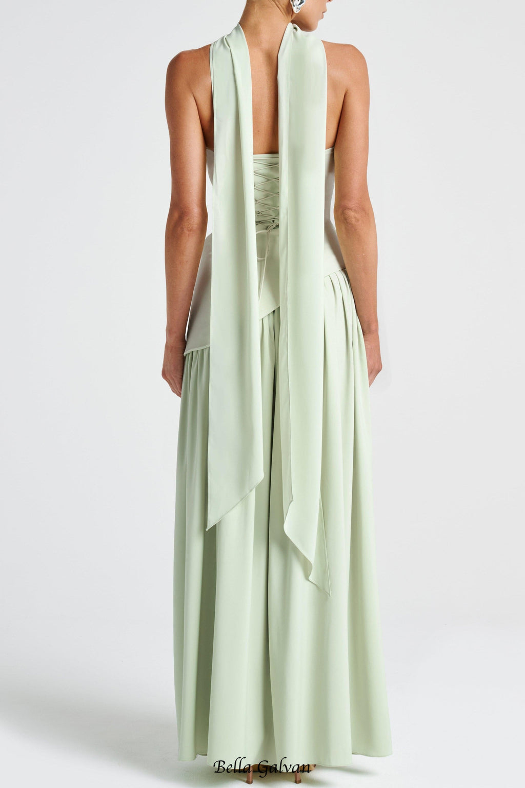 Maliyah high slit strapless Maxi Dress - Mint