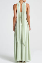 Maliyah high slit strapless Maxi Dress - Mint